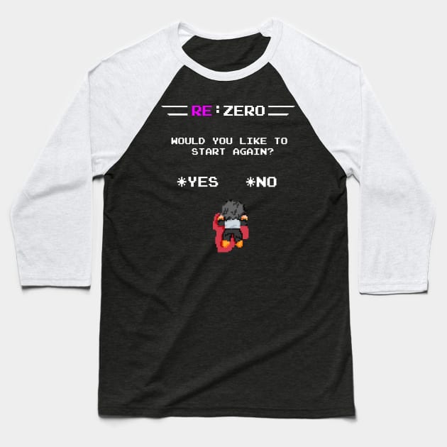 Re:Zero, 8-bit Baseball T-Shirt by HikoDesigns